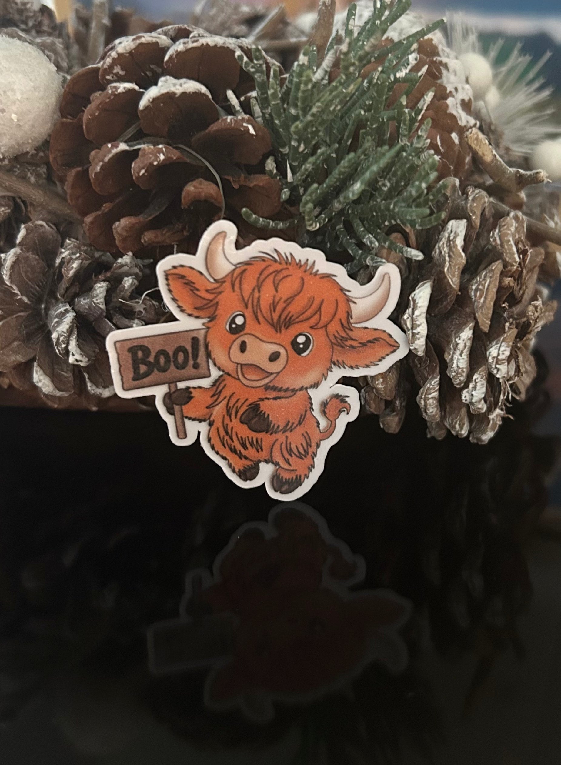 Sticker Hochlandrind Boo