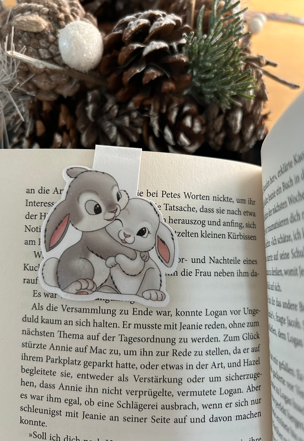 Lesezeichen magnetisch Häschenpaar "beste Freunde"