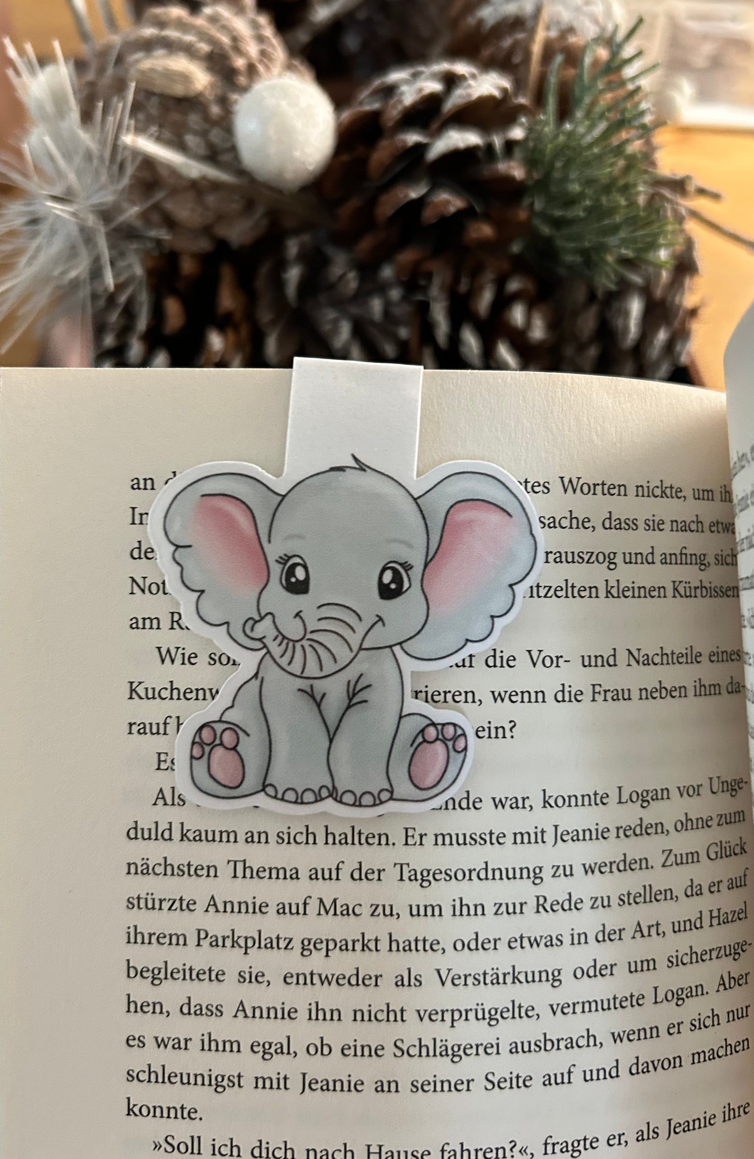 Lesezeichen magnetisch Elefant