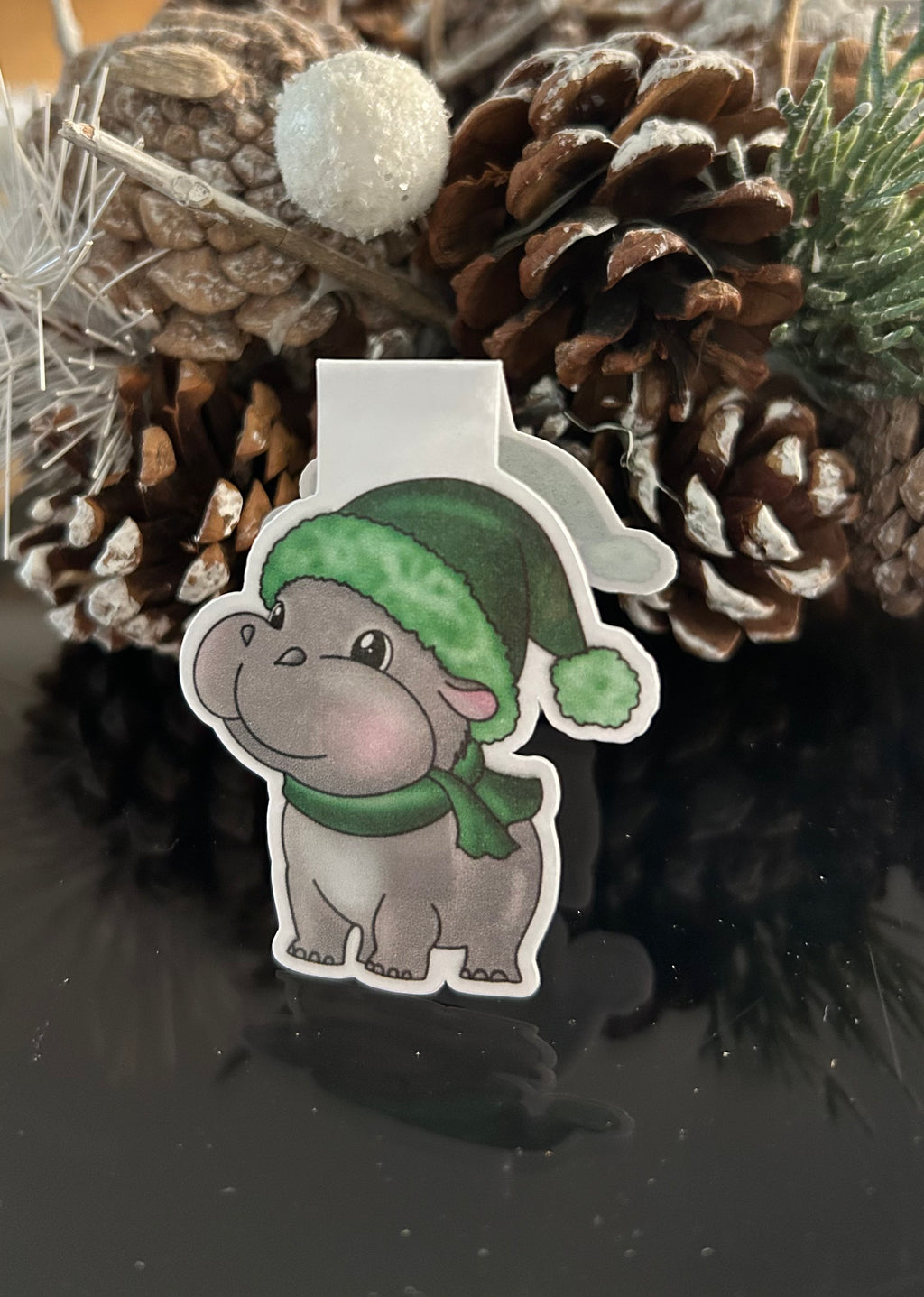 Lesezeichen magnetisch Nilpferd