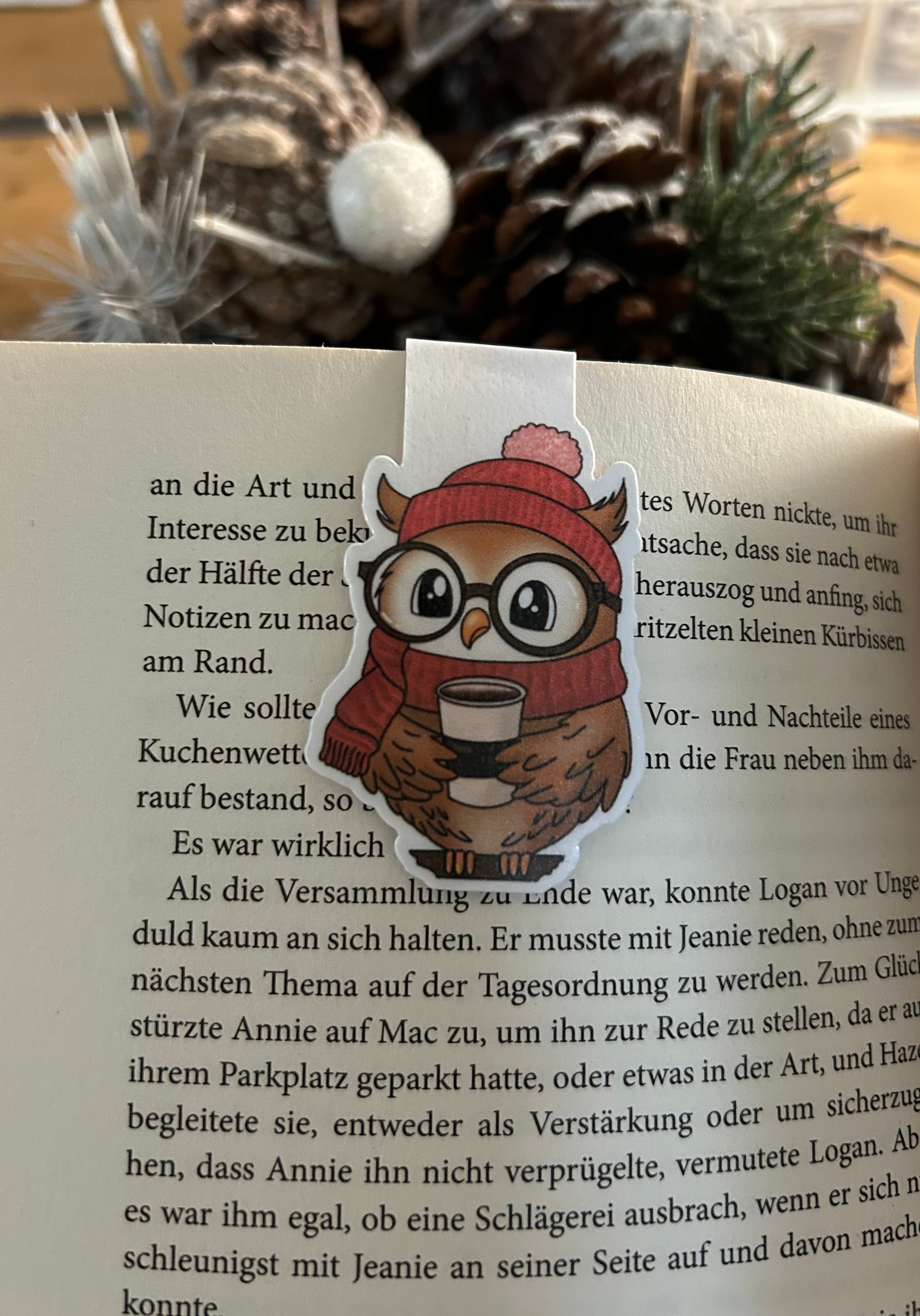 Lesezeichen magnetisch Eule