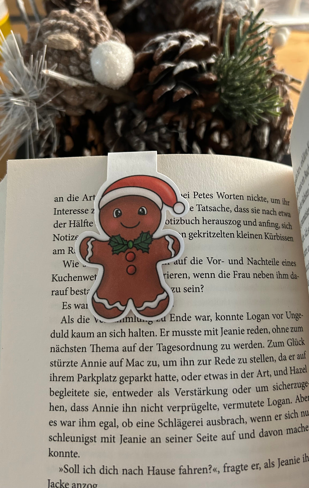 Lesezeichen magnetisch Lebkuchenmann