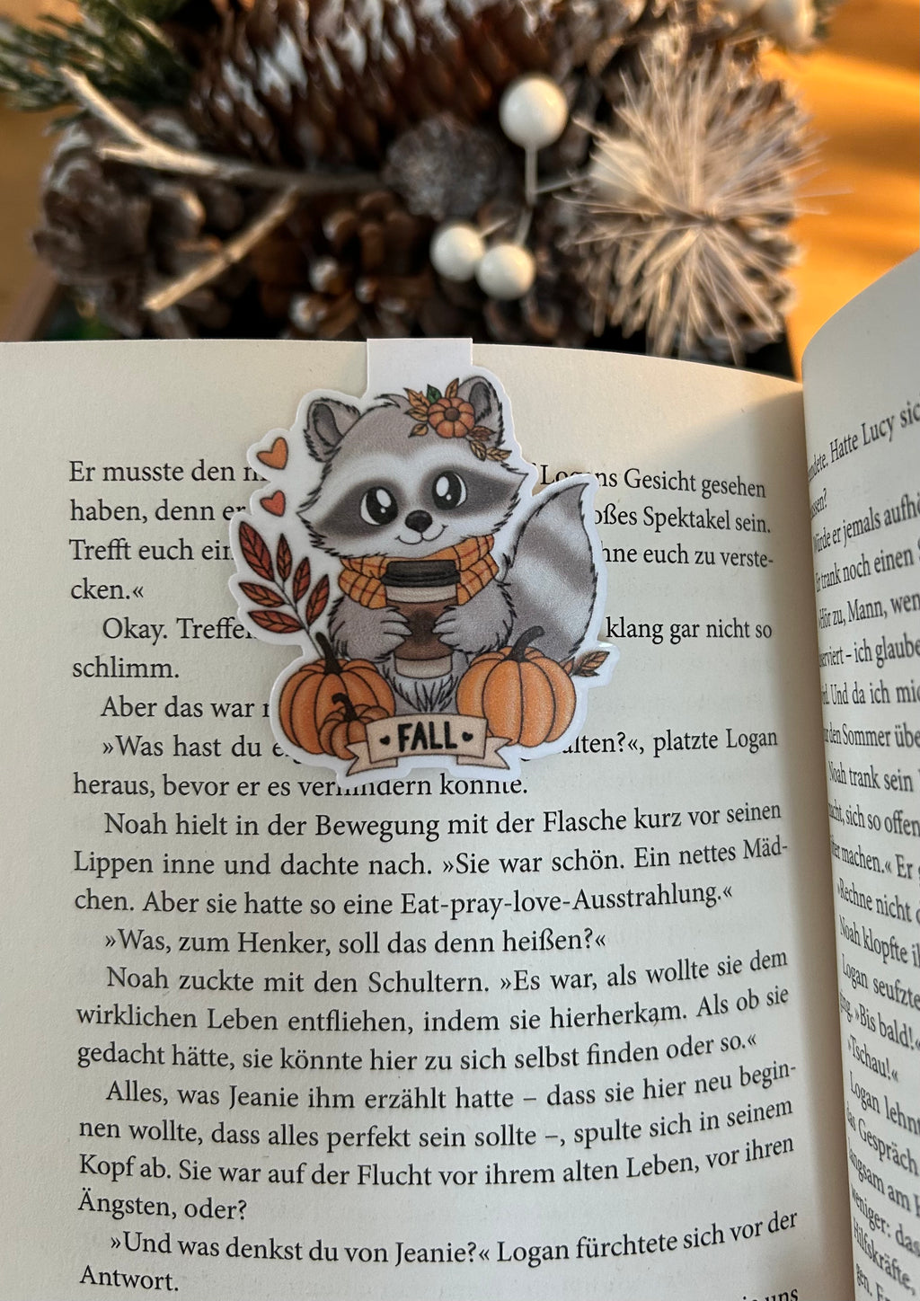 Lesezeichen magnetisch Waschbär